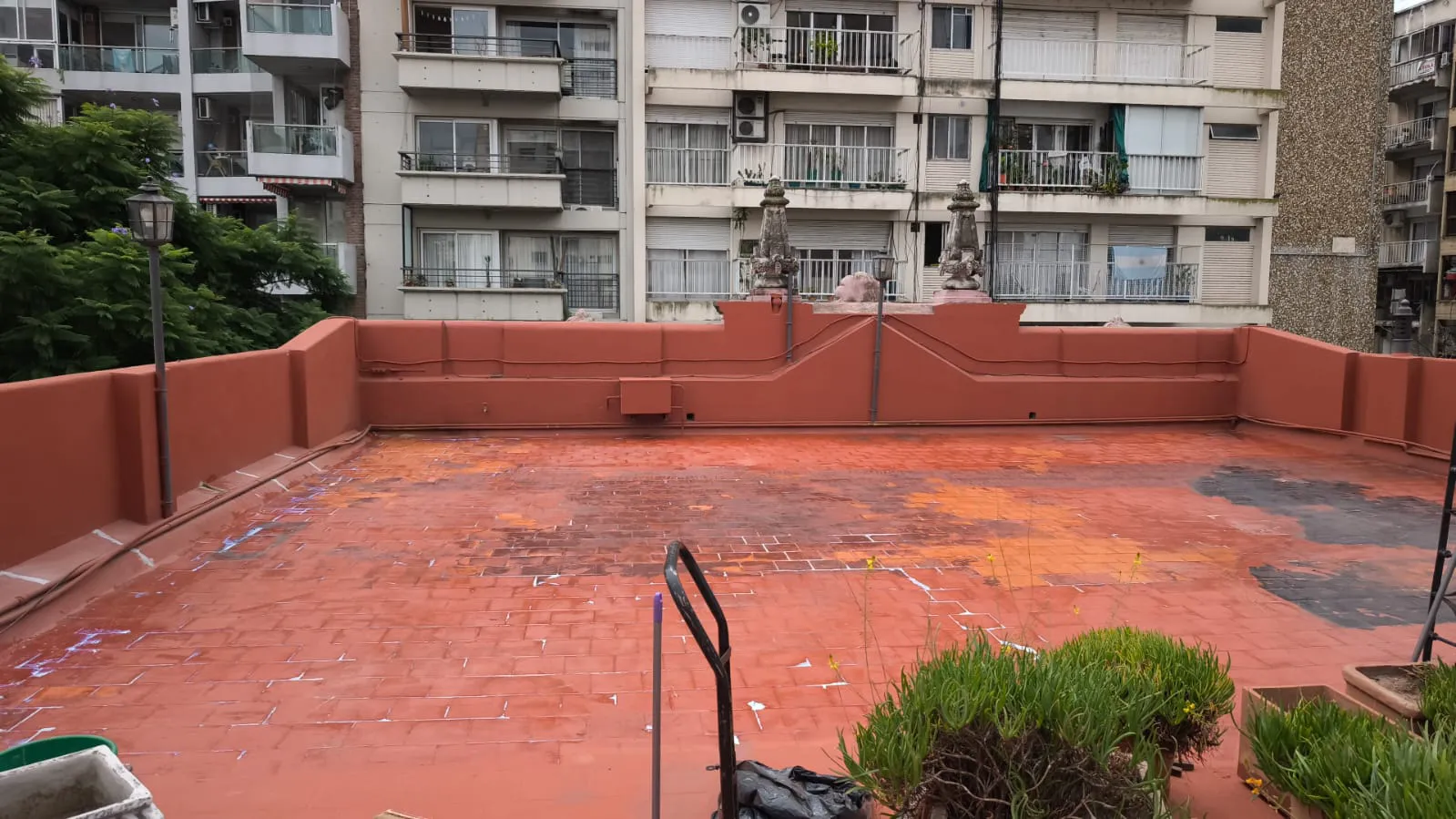 Terraza residencial 1 antes de la impermeabilización
